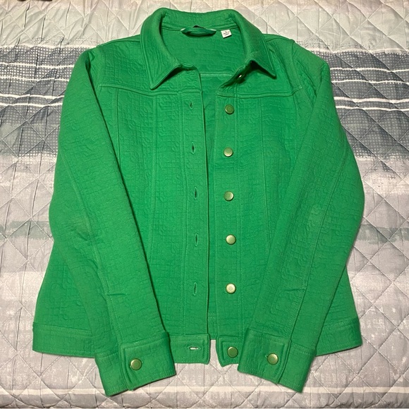 Vibrant Green Isaac Mizrahi Live Jacket - Picture 1 of 3